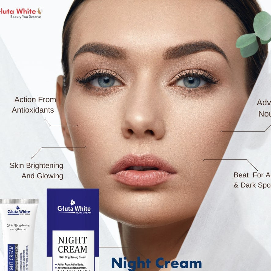 Gluta White Night Cream Tube Pack